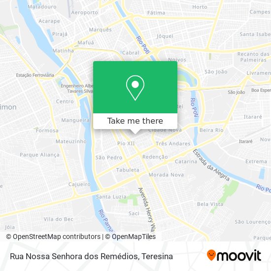 Mapa Rua Nossa Senhora dos Remédios