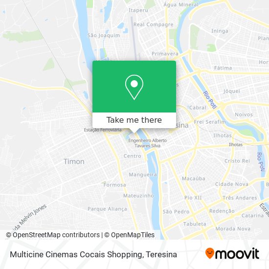 Multicine Cinemas Cocais Shopping map
