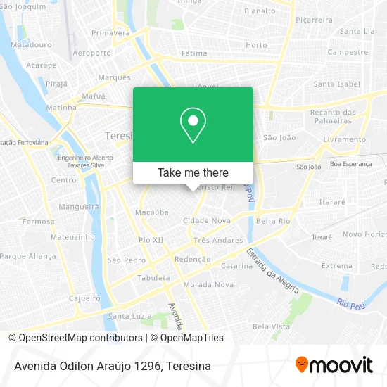 Avenida Odilon Araújo 1296 map
