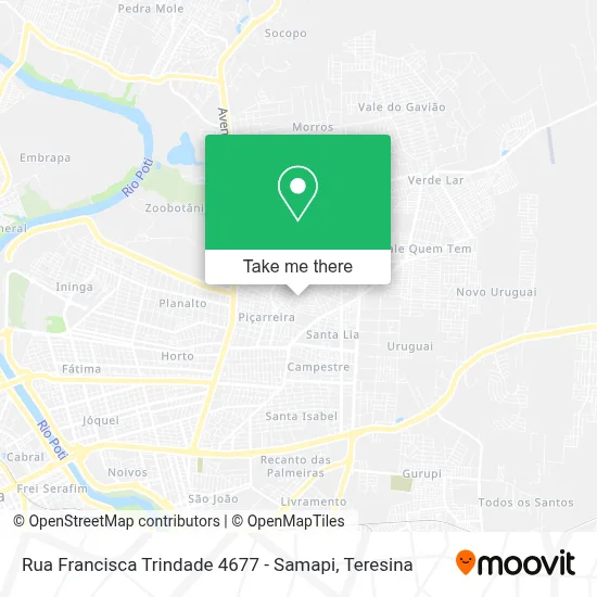Rua Francisca Trindade 4677 - Samapi map