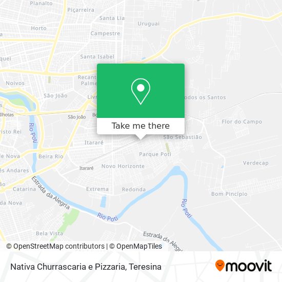 Mapa Nativa Churrascaria e Pizzaria