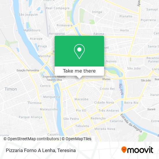 Mapa Pizzaria Forno A Lenha