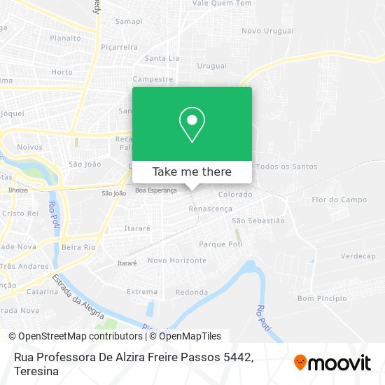 Rua Professora De Alzira Freire Passos 5442 map