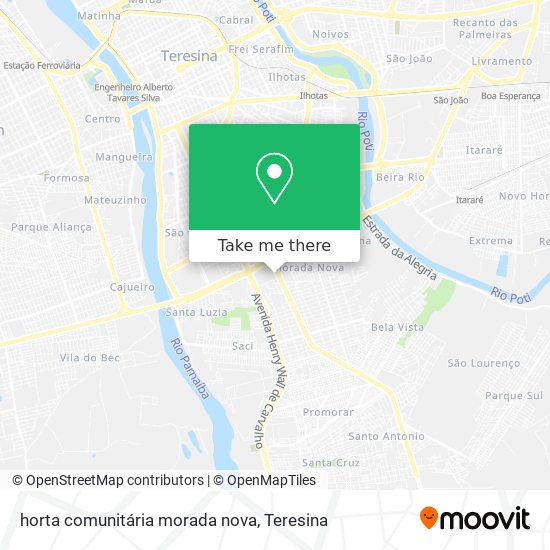 horta comunitária morada nova map