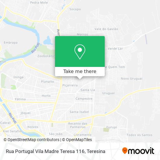 Mapa Rua Portugal Vila Madre Teresa 116
