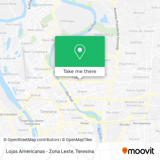 Lojas Americanas - Zona Leste map