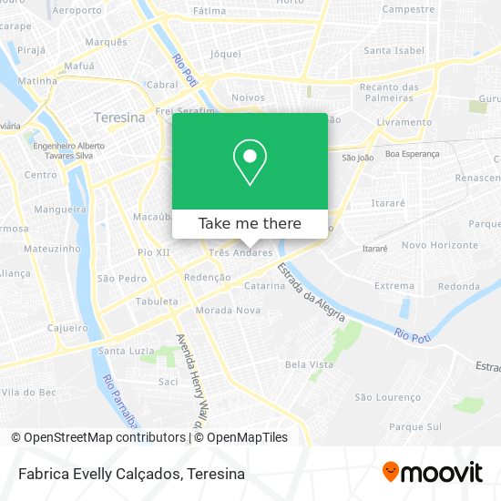 Fabrica Evelly Calçados map