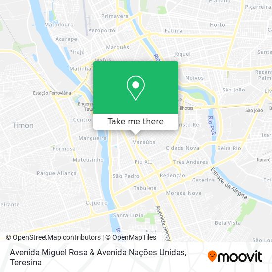 Avenida Miguel Rosa & Avenida Nações Unidas map