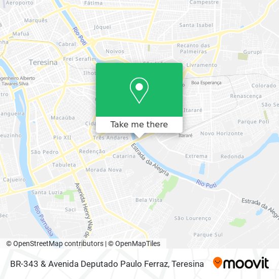 BR-343 & Avenida Deputado Paulo Ferraz map