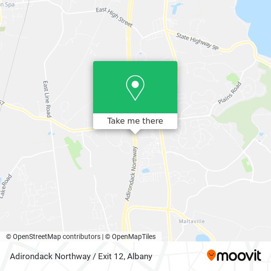 Mapa de Adirondack Northway / Exit 12