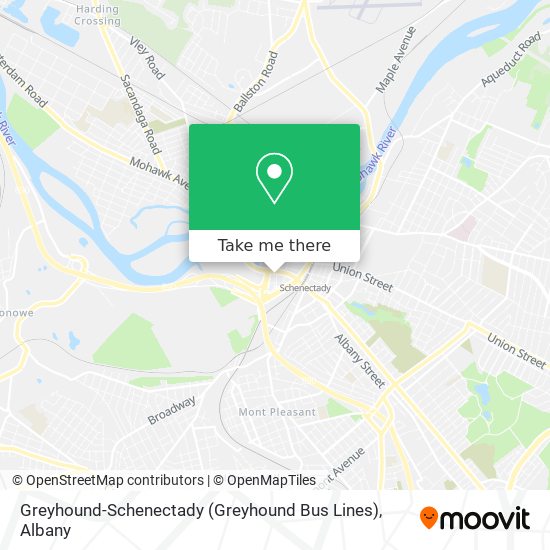 Greyhound-Schenectady (Greyhound Bus Lines) map