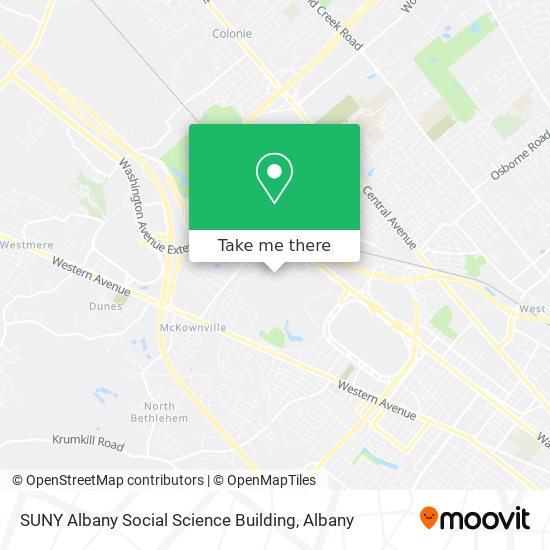Mapa de SUNY Albany Social Science Building