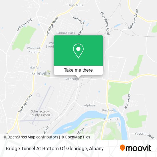 Bridge Tunnel At Bottom Of Glenridge map