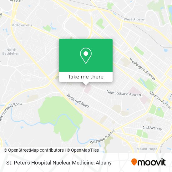 St. Peter's Hospital Nuclear Medicine map
