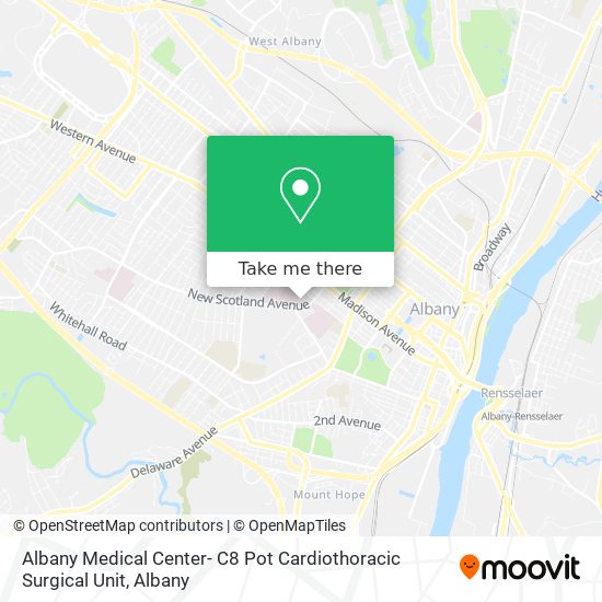 Albany Medical Center- C8 Pot Cardiothoracic Surgical Unit map