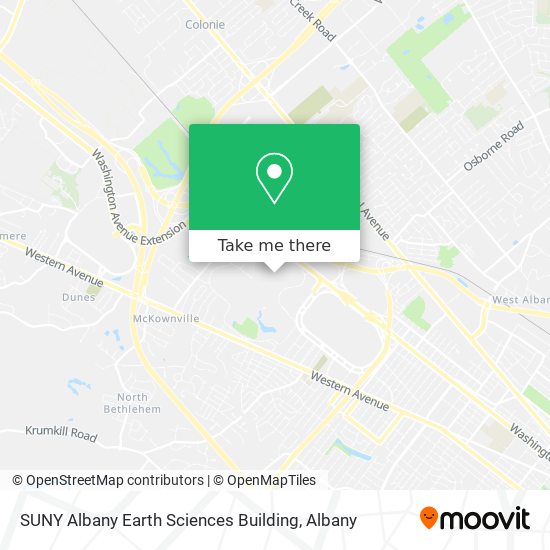 Mapa de SUNY Albany Earth Sciences Building