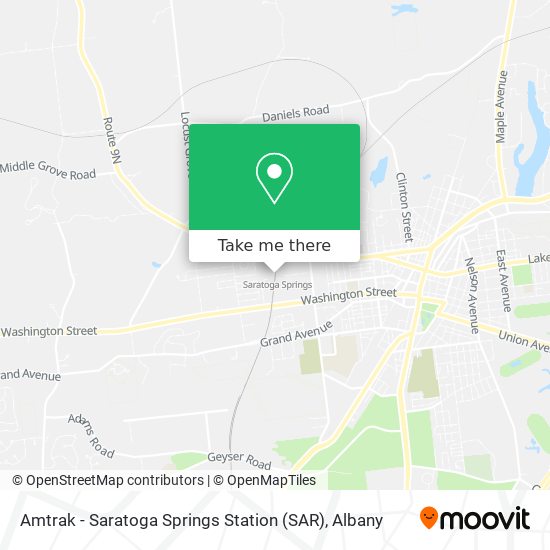 Mapa de Amtrak - Saratoga Springs Station (SAR)