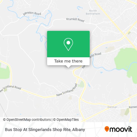 Bus Stop At Slingerlands Shop Rite map