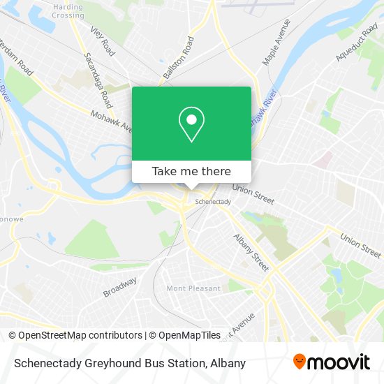 Mapa de Schenectady Greyhound Bus Station