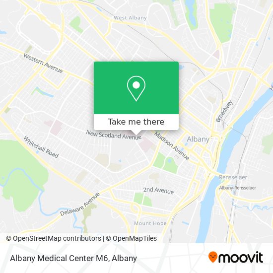 Albany Medical Center M6 map