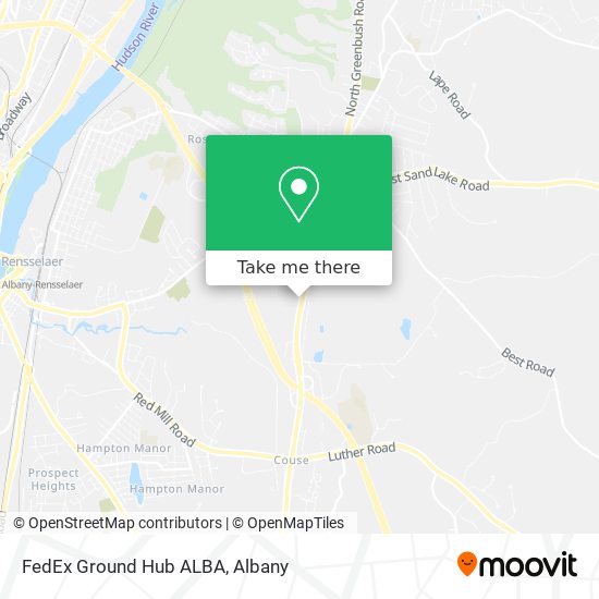FedEx Ground Hub ALBA map