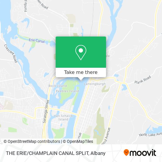 THE ERIE/CHAMPLAIN CANAL SPLIT map