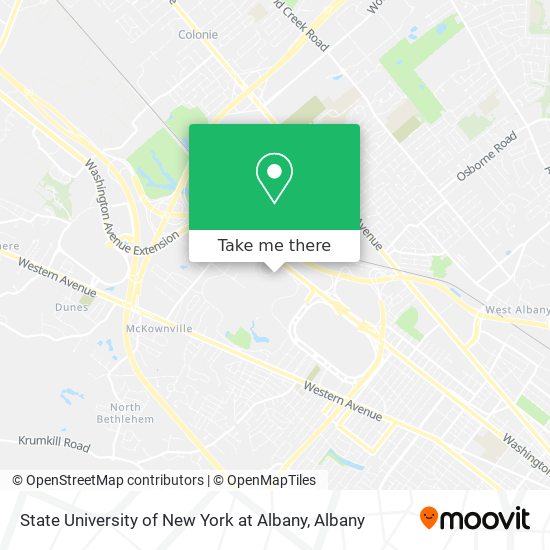 State University of New York at Albany map