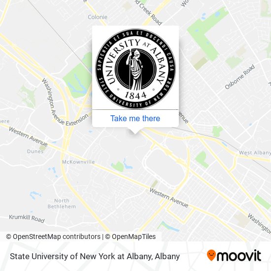 State University of New York at Albany map