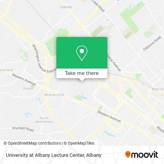Mapa de University at Albany Lecture Center