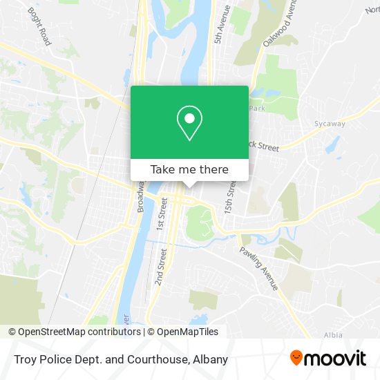 Troy Police Dept. and Courthouse map