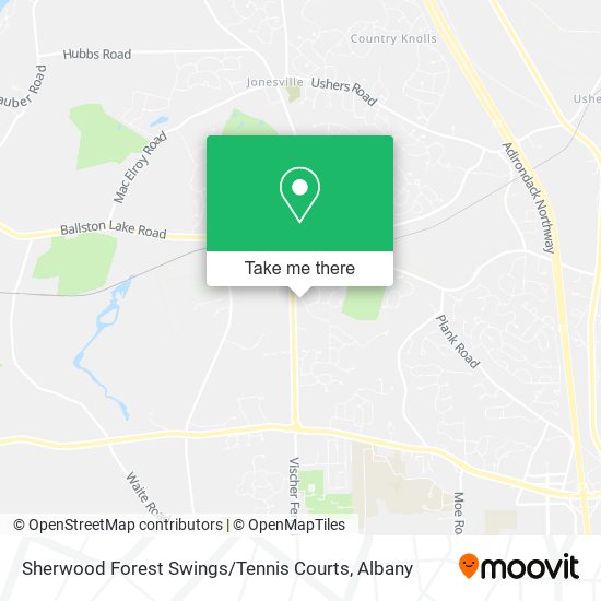 Mapa de Sherwood Forest Swings / Tennis Courts