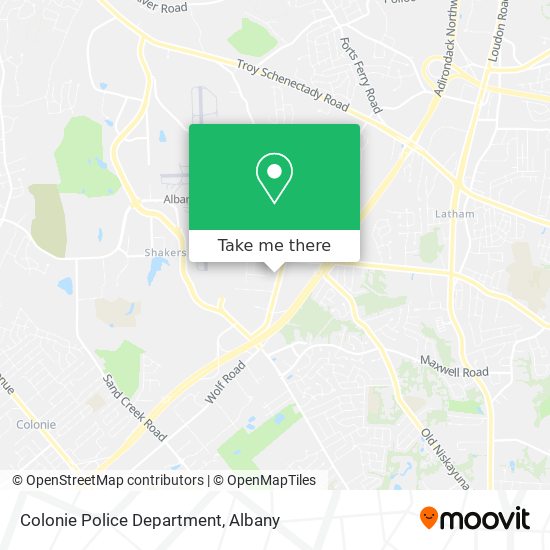 Colonie Police Department map