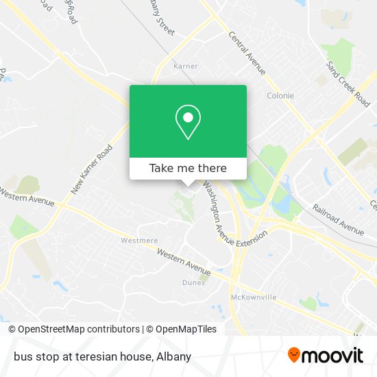 Mapa de bus stop at teresian house