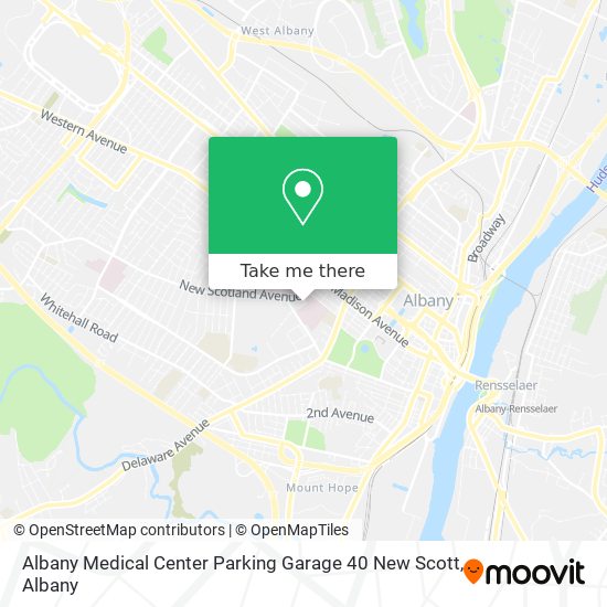 Mapa de Albany Medical Center Parking Garage 40 New Scott