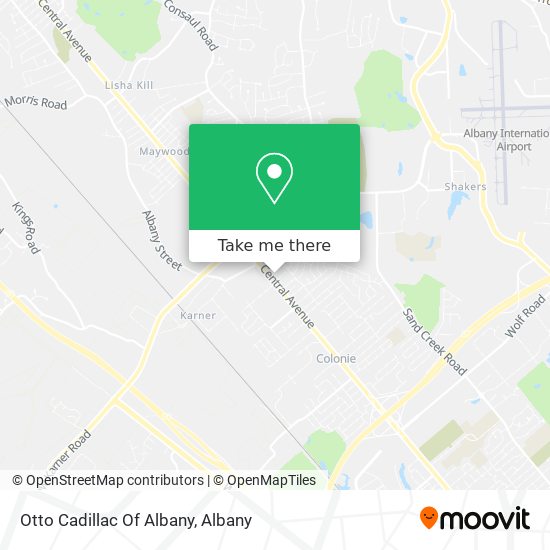 Otto Cadillac Of Albany map