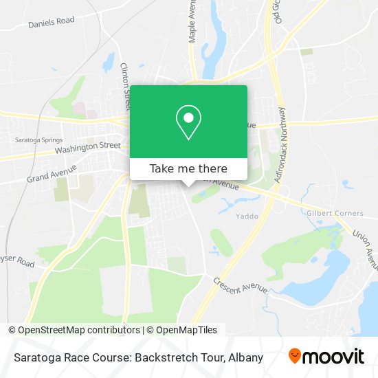 Saratoga Race Course: Backstretch Tour map