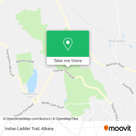 Indian Ladder Trail map