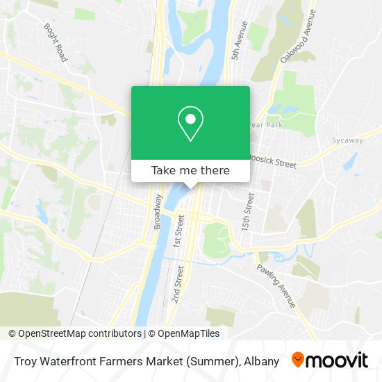 Troy Waterfront Farmers Market (Summer) map