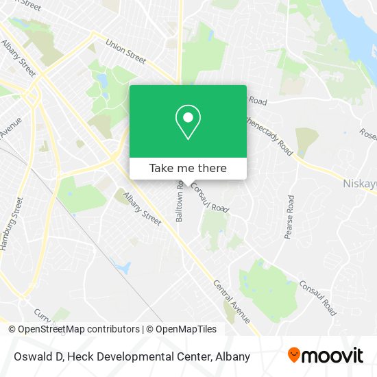Oswald D, Heck Developmental Center map