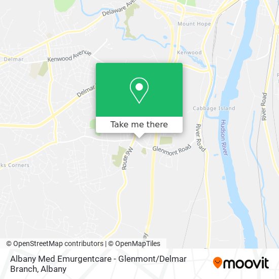 Mapa de Albany Med Emurgentcare - Glenmont / Delmar Branch