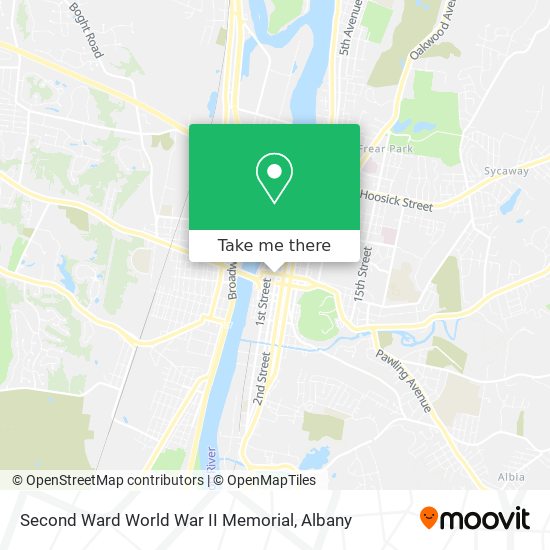 Second Ward World War II Memorial map