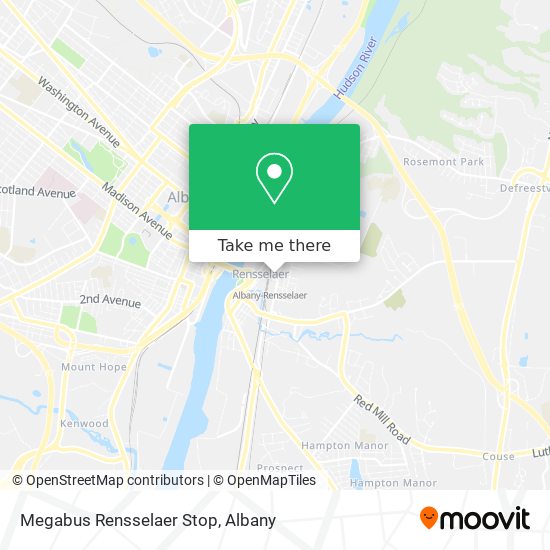 Mapa de Megabus Rensselaer Stop