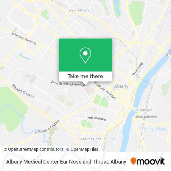 Albany Medical Center Ear Nose and Throat map