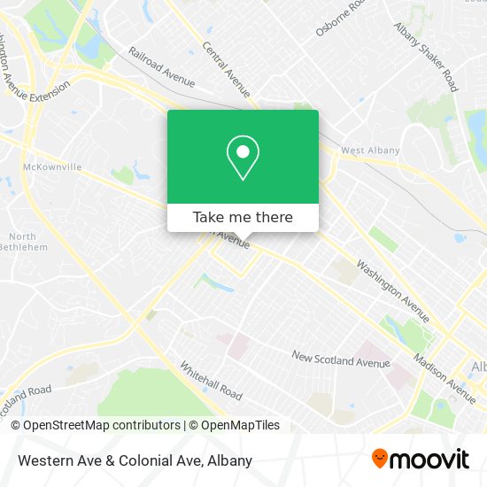 Western Ave & Colonial Ave map
