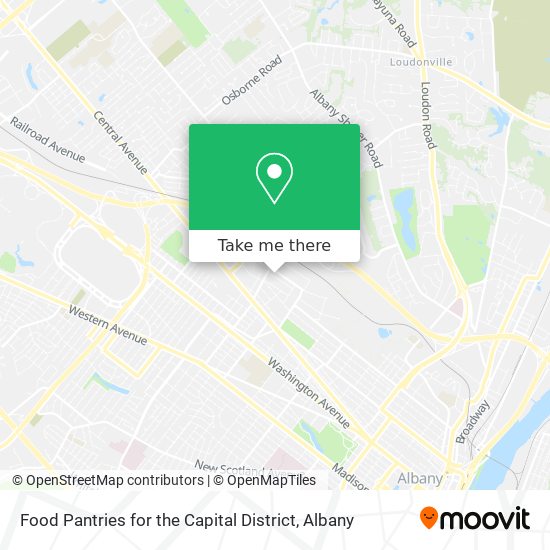 Food Pantries for the Capital District map