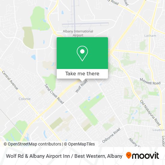 Mapa de Wolf Rd & Albany Airport Inn / Best Western