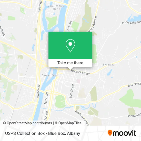 Mapa de USPS Collection Box - Blue Box