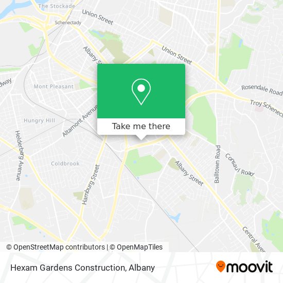 Mapa de Hexam Gardens Construction