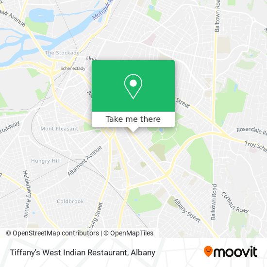 Mapa de Tiffany's West Indian Restaurant