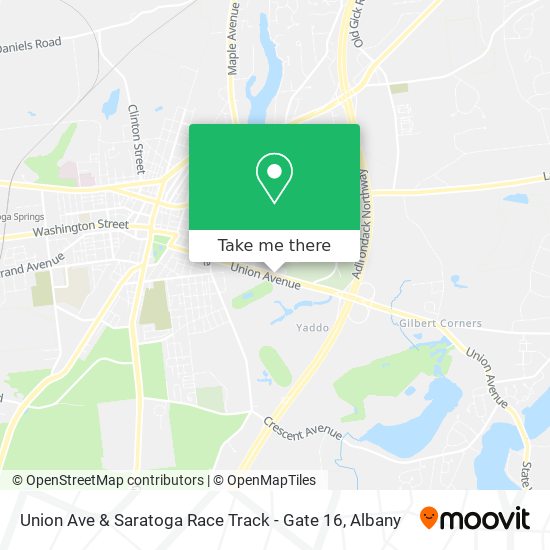 Union Ave & Saratoga Race Track - Gate 16 map